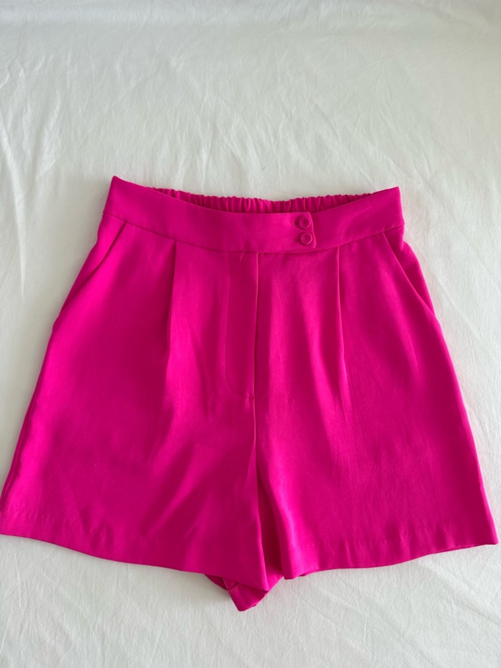 Skies Are Blue Bright Fuchsia High-Rise Women's Shorts
